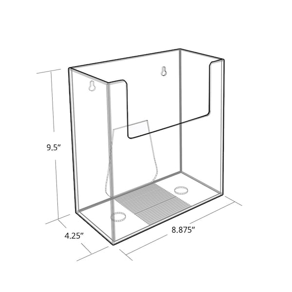 Desktop Or Wall Mount Deep File Holder, PK4